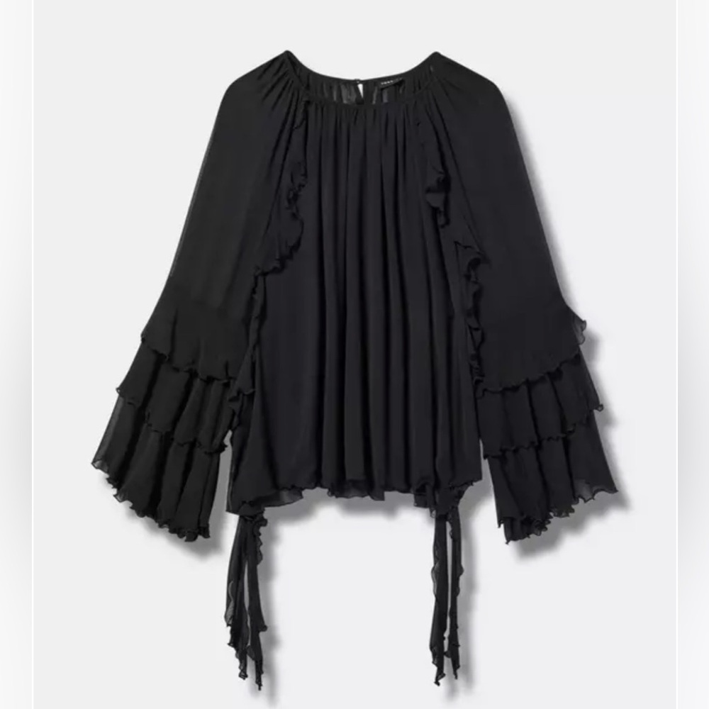 Torrid Long Sleeve Ruffle Top